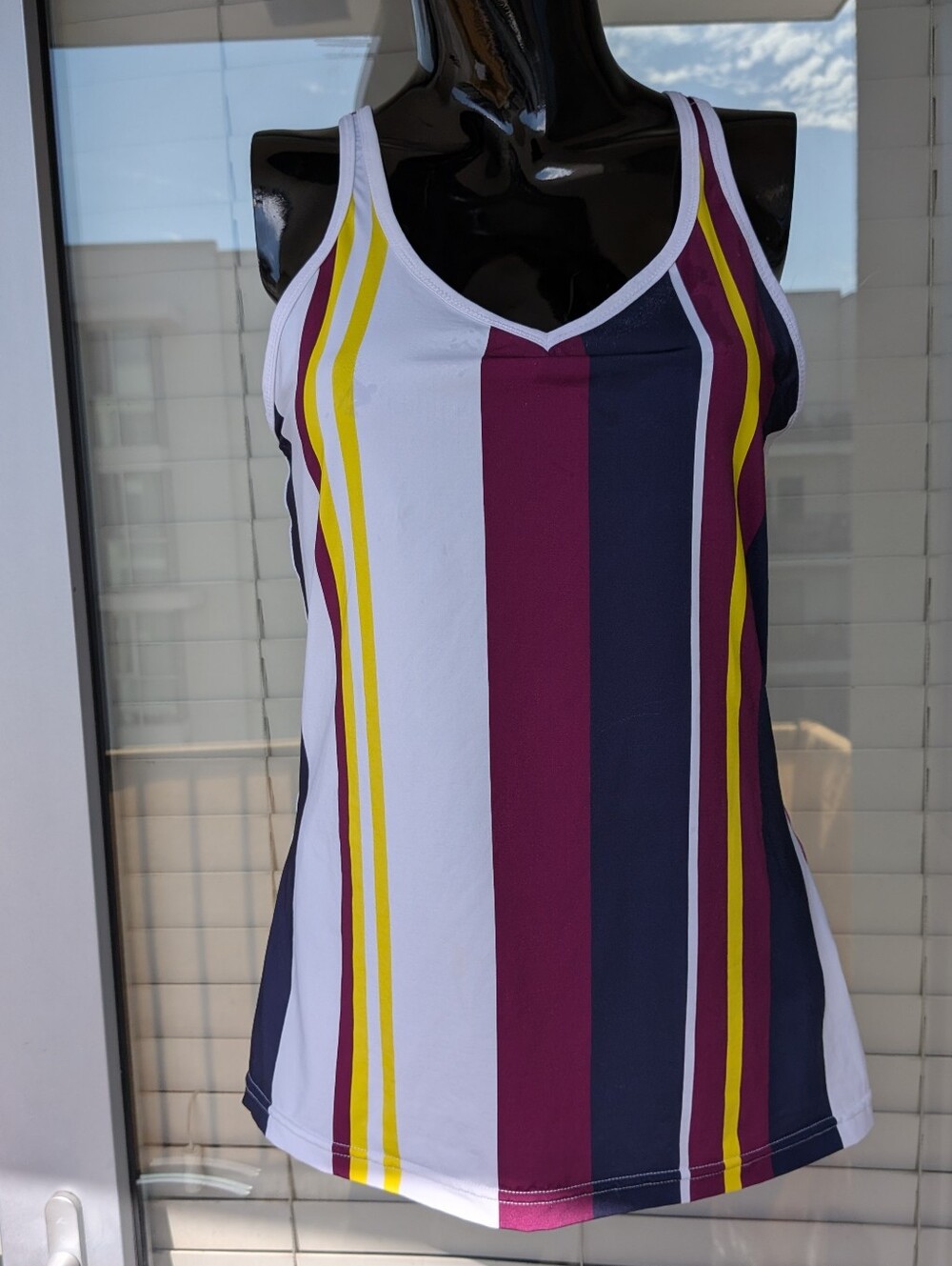 Fila Women's Heritage Tank Bold Purple Stripe Size M  MSRP $75.00